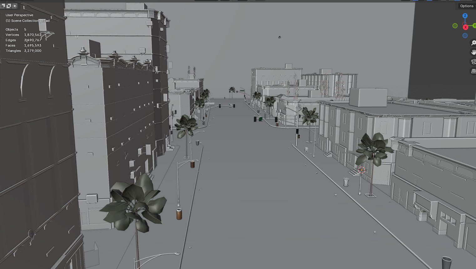  City Downtown Street Model - High-Detail Urban Environment 3D model_27