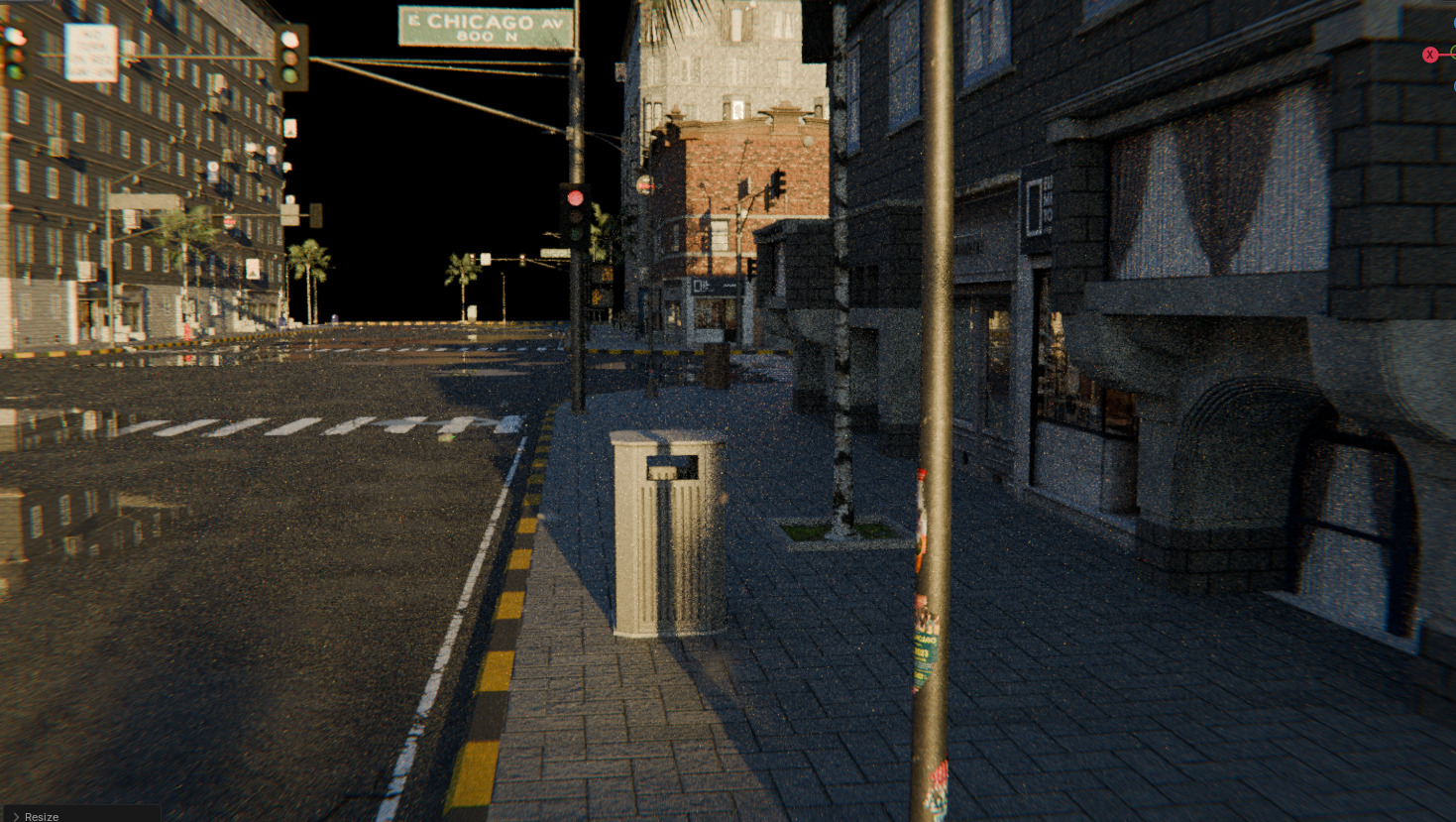  City Downtown Street Model - High-Detail Urban Environment 3D model_13