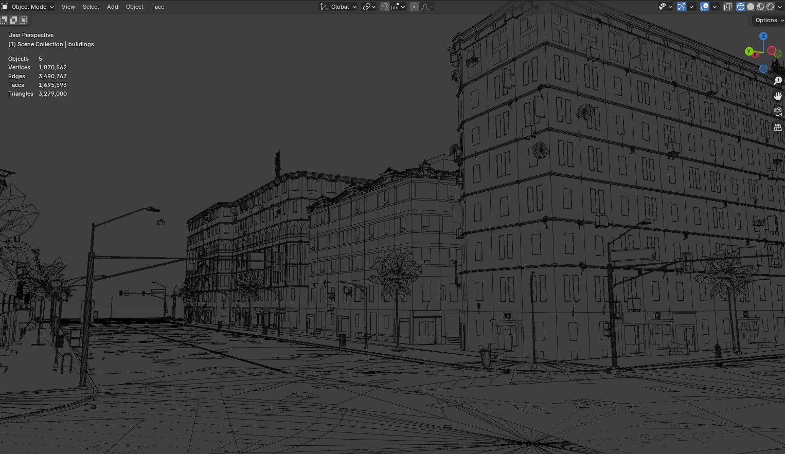  City Downtown Street Model - High-Detail Urban Environment 3D model_20
