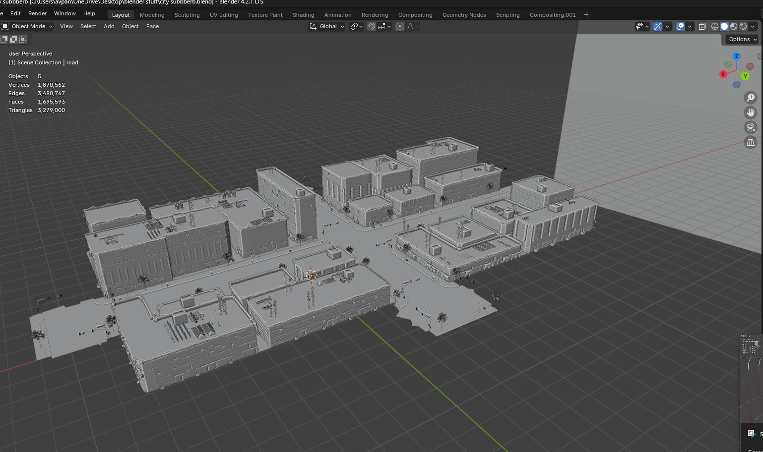  City Downtown Street Model - High-Detail Urban Environment 3D model_28