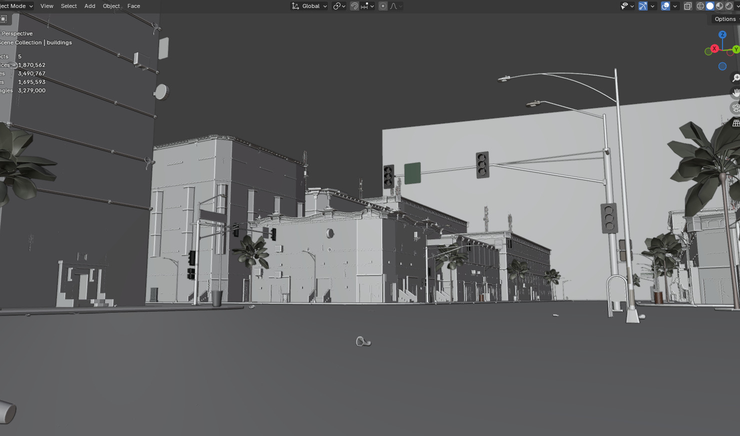  City Downtown Street Model - High-Detail Urban Environment 3D model_31