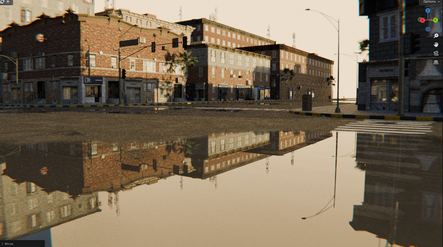  City Downtown Street Model - High-Detail Urban Environment 3D model_7