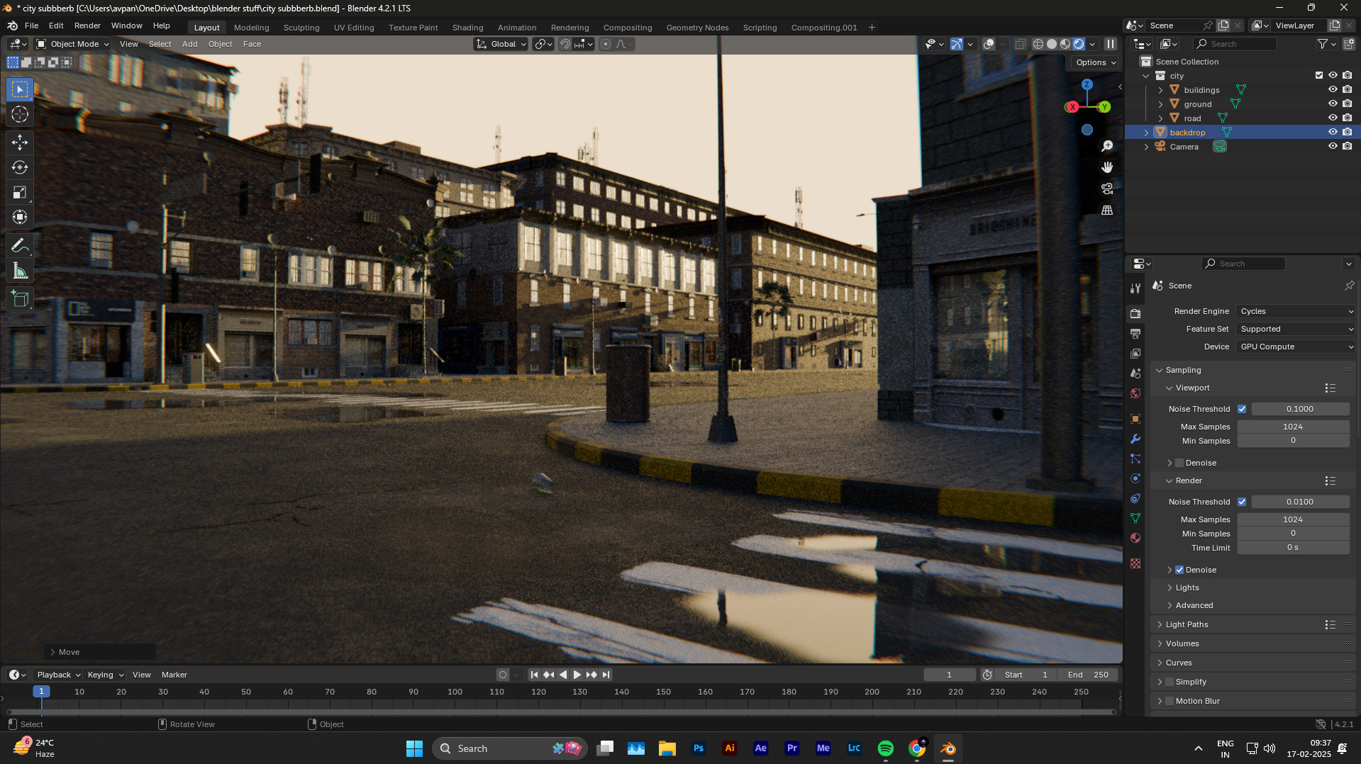  City Downtown Street Model - High-Detail Urban Environment 3D model_11