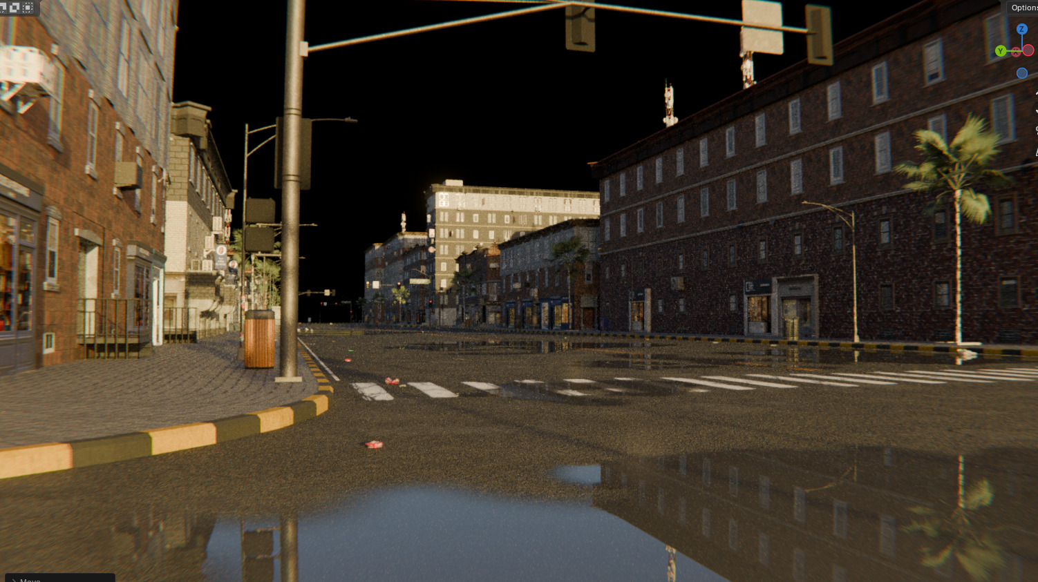  City Downtown Street Model - High-Detail Urban Environment 3D model_8