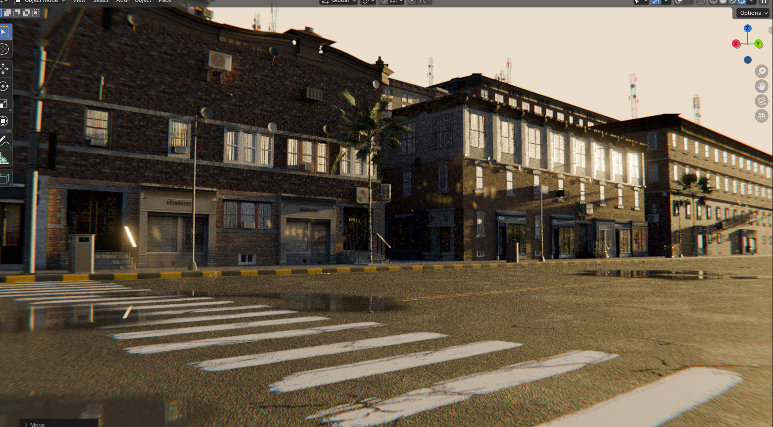  City Downtown Street Model - High-Detail Urban Environment 3D model_15