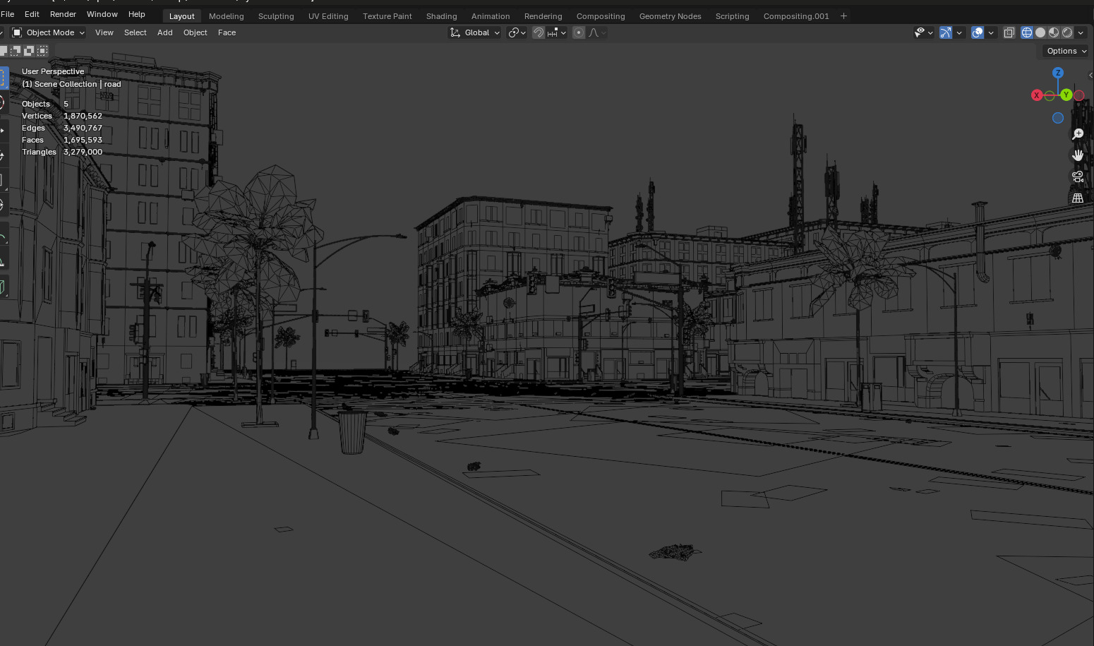  City Downtown Street Model - High-Detail Urban Environment 3D model_17