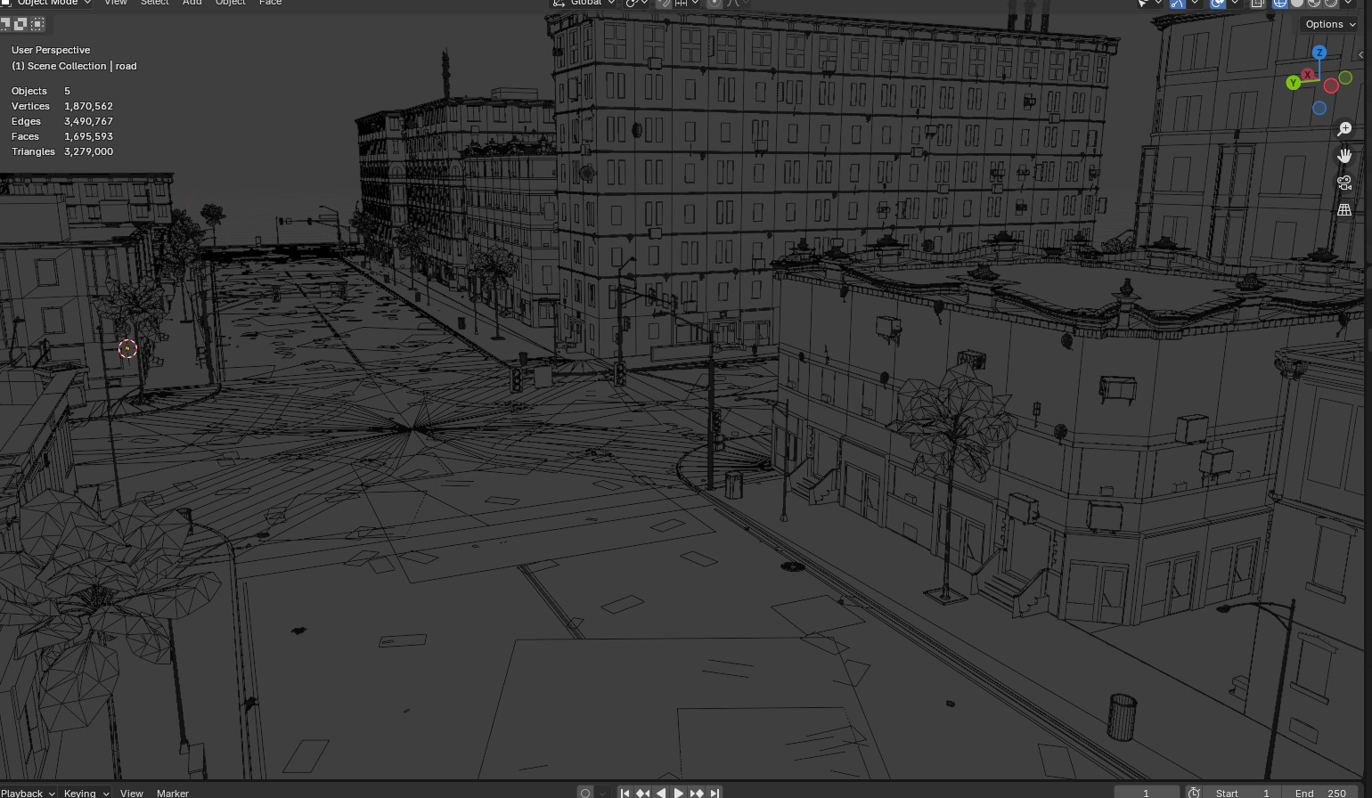  City Downtown Street Model - High-Detail Urban Environment 3D model_19