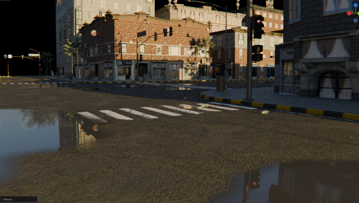  City Downtown Street Model - High-Detail Urban Environment 3D model_10