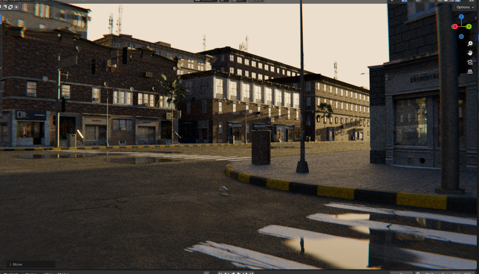  City Downtown Street Model - High-Detail Urban Environment 3D model_14