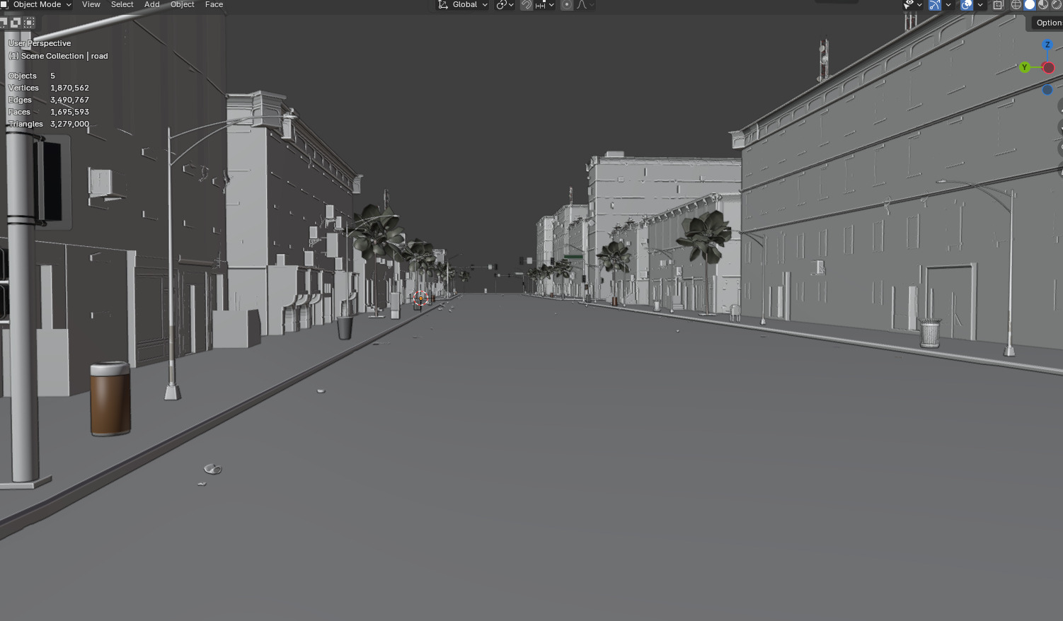  City Downtown Street Model - High-Detail Urban Environment 3D model_30