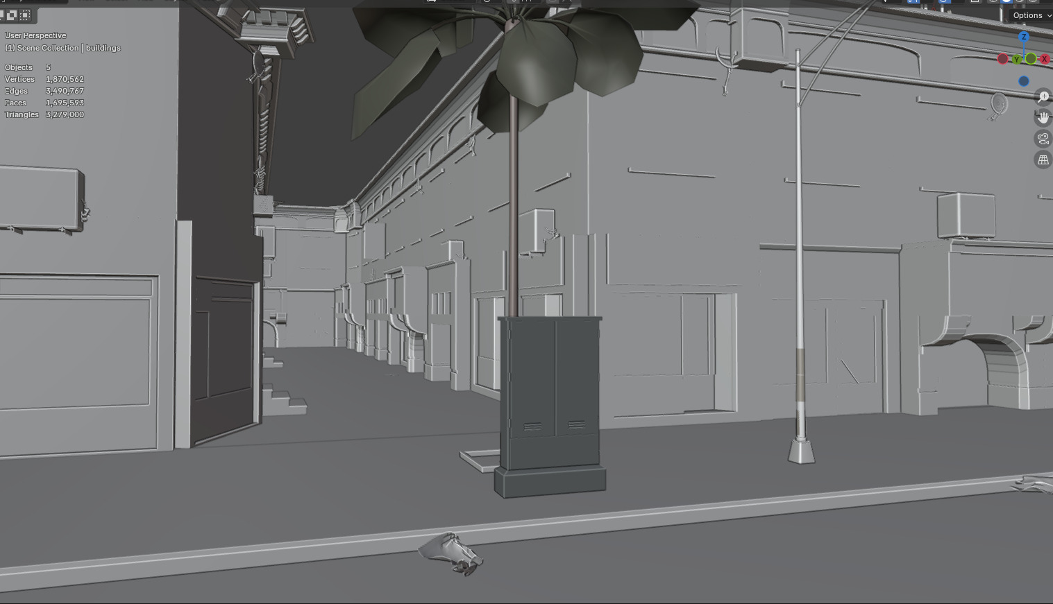  City Downtown Street Model - High-Detail Urban Environment 3D model_22