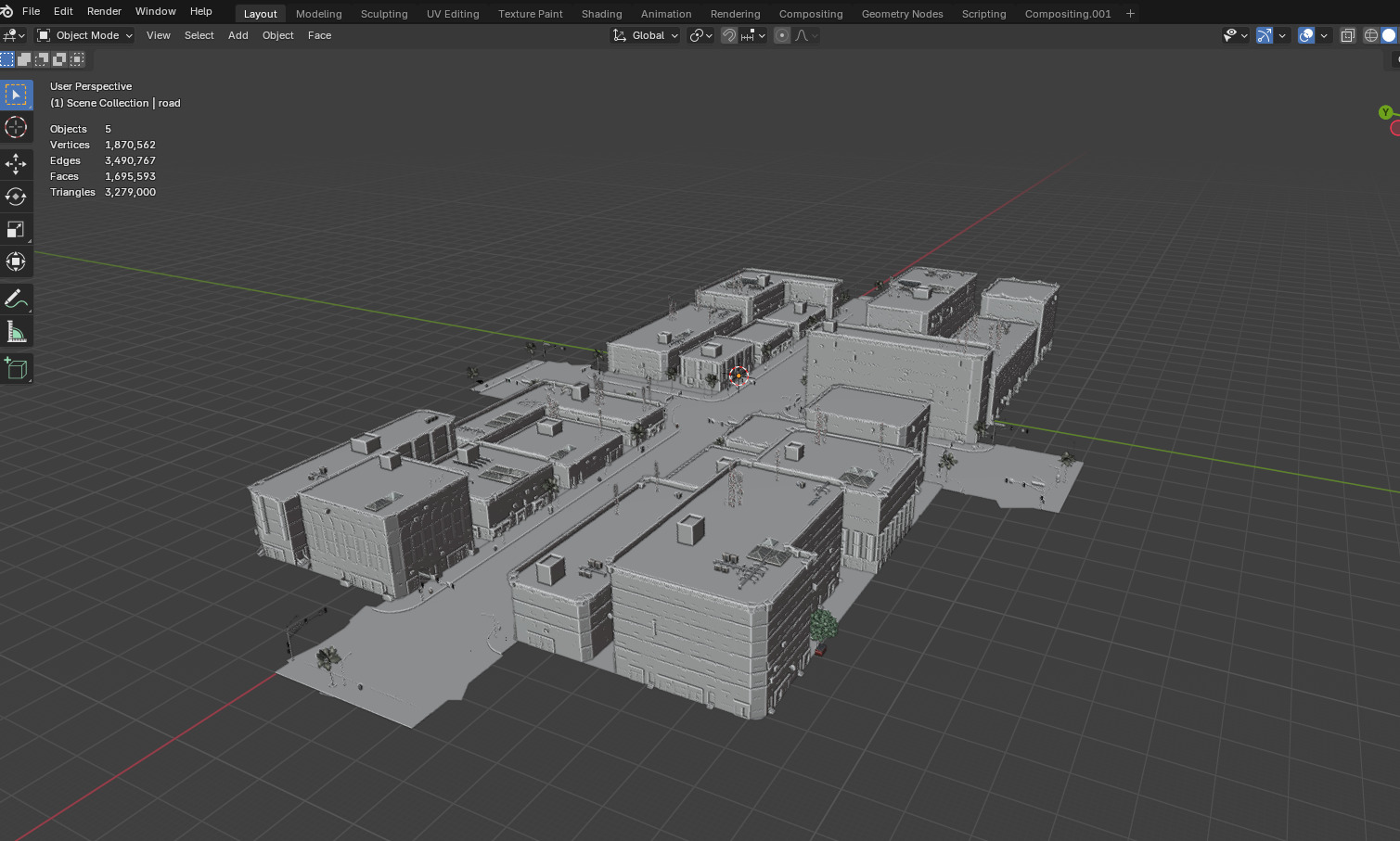  City Downtown Street Model - High-Detail Urban Environment 3D model_24