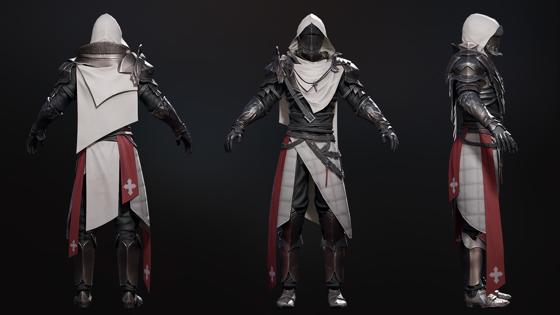 Inquisitor - RPG Dark Fantasy Modular Female and Male Characters Low-poly 3D model_20