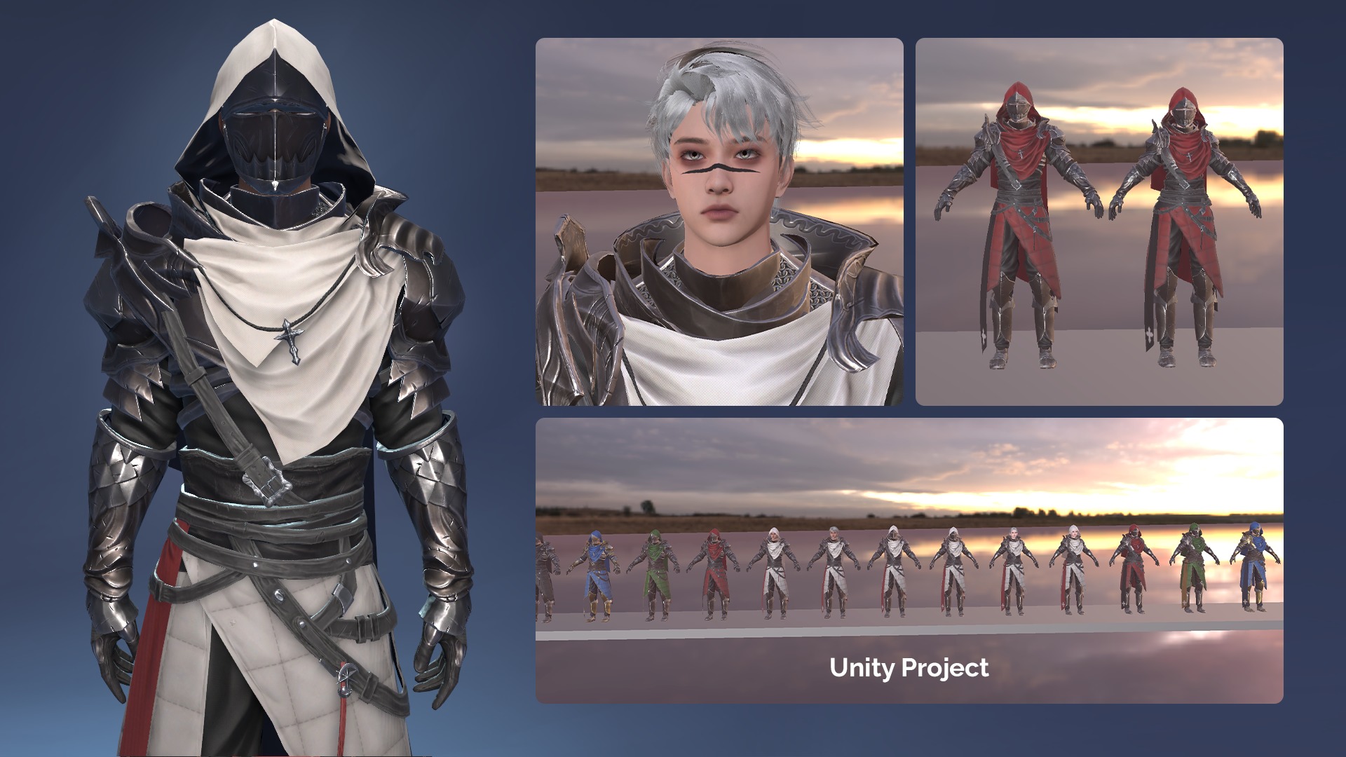 Inquisitor - RPG Dark Fantasy Modular Female and Male Characters Low-poly 3D model_17