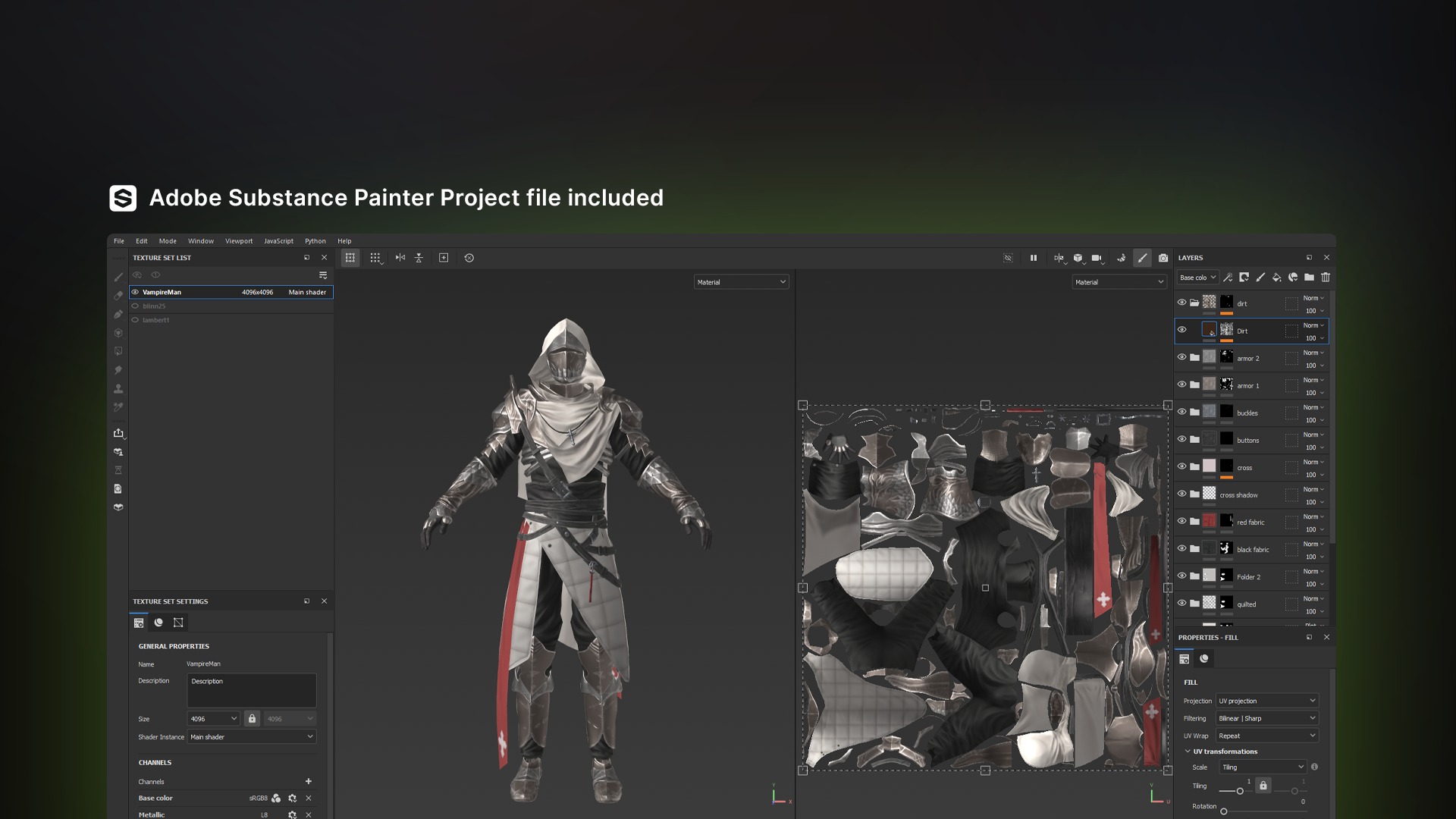 Inquisitor - RPG Dark Fantasy Modular Female and Male Characters Low-poly 3D model_19