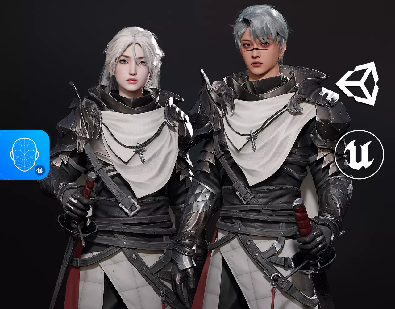 Inquisitor - RPG Dark Fantasy Modular Female and Male Characters Low-poly 3D model_0