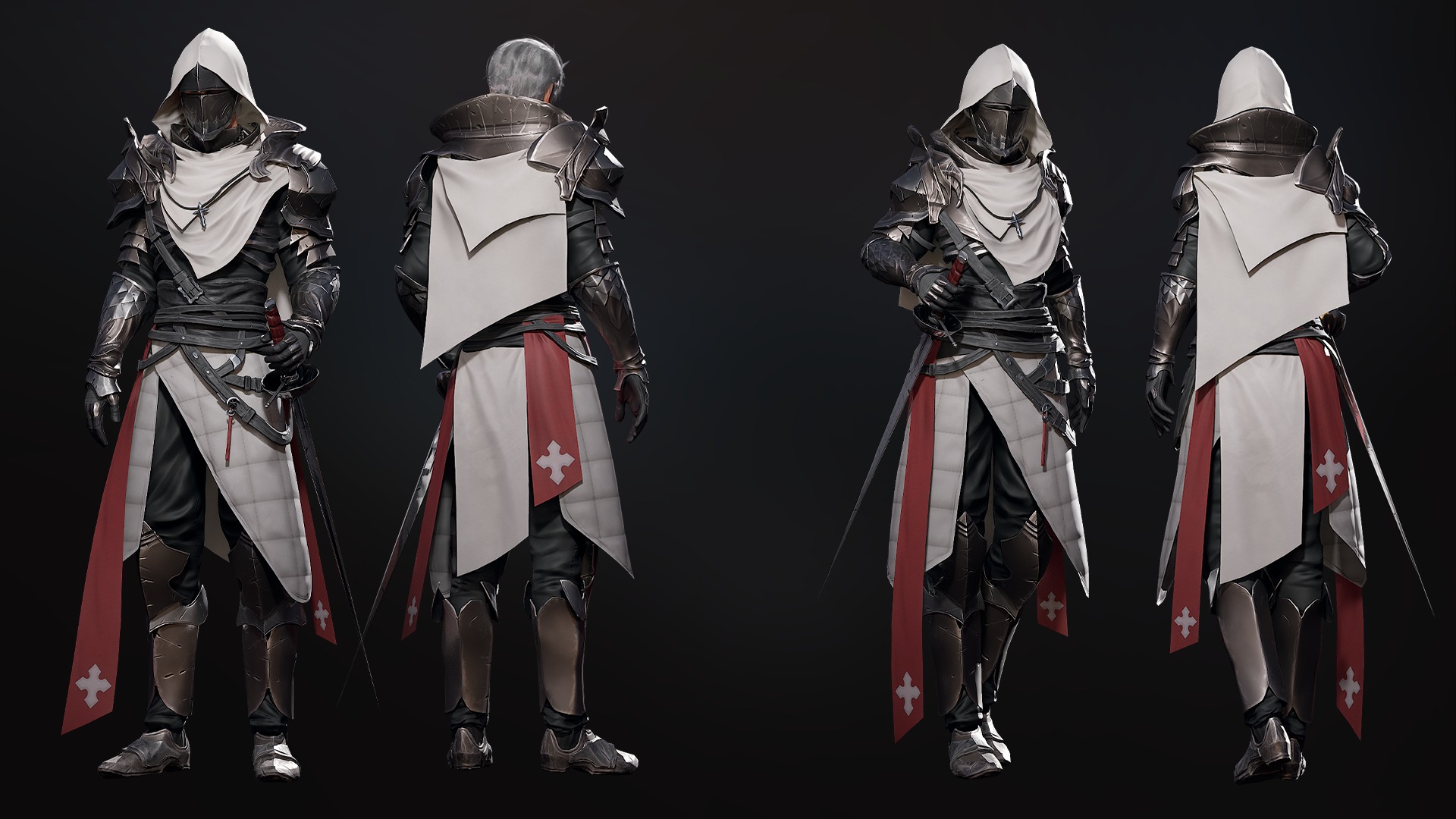 Inquisitor - RPG Dark Fantasy Modular Female and Male Characters Low-poly 3D model_3