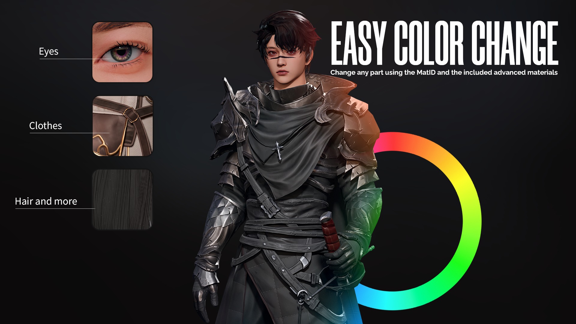 Inquisitor - RPG Dark Fantasy Modular Female and Male Characters Low-poly 3D model_4