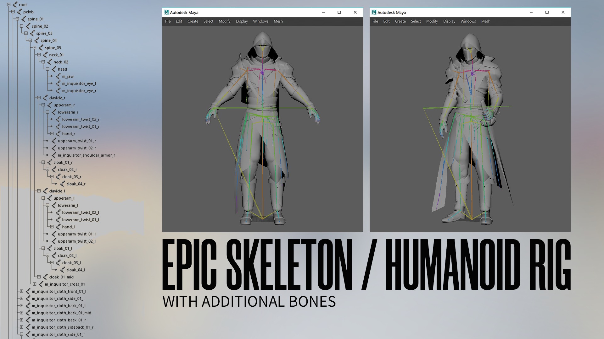 Inquisitor - RPG Dark Fantasy Modular Female and Male Characters Low-poly 3D model_12