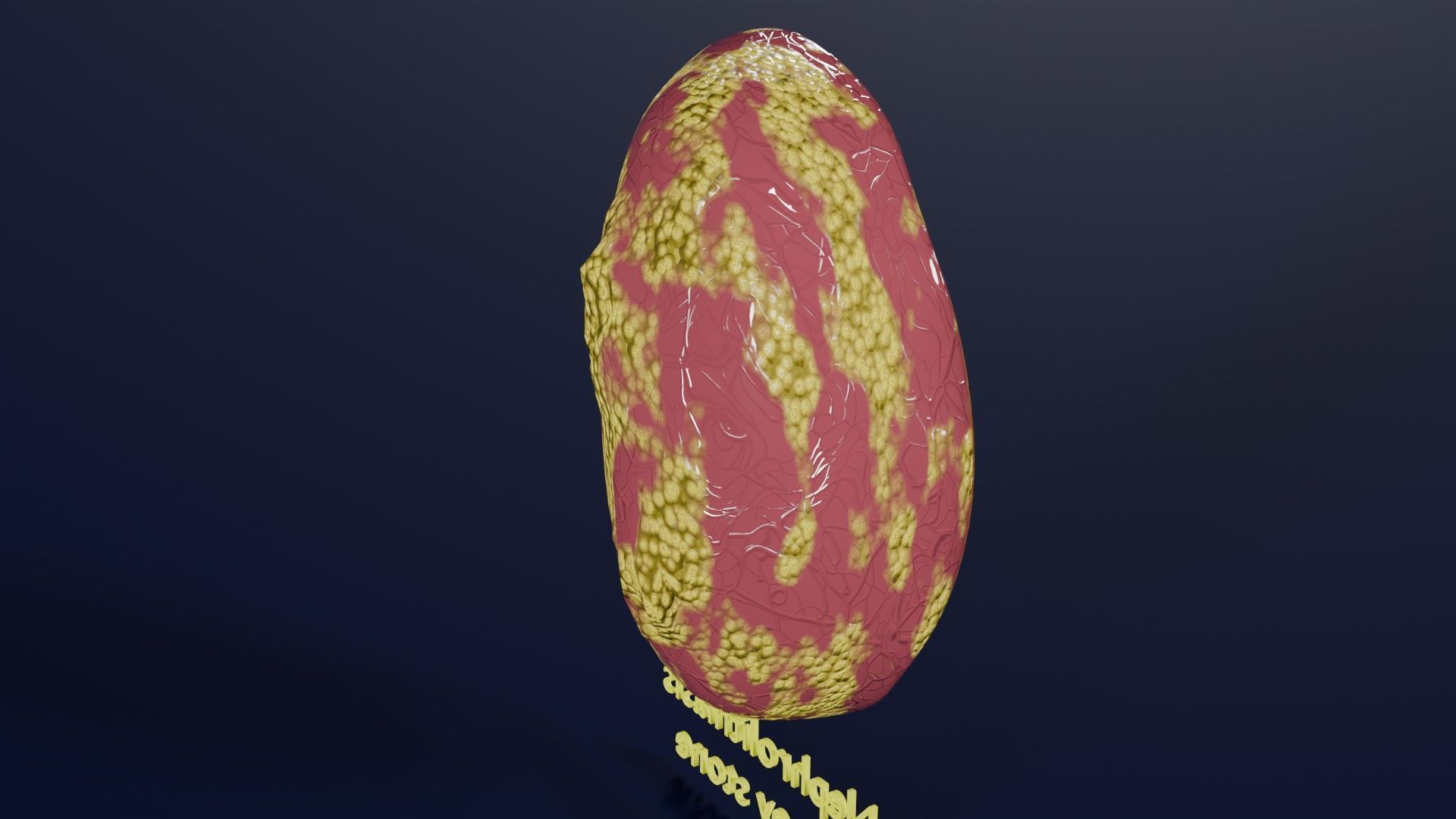 Kidney stone nephrolithiasis Staghorn calculus Low-poly 3D model_9