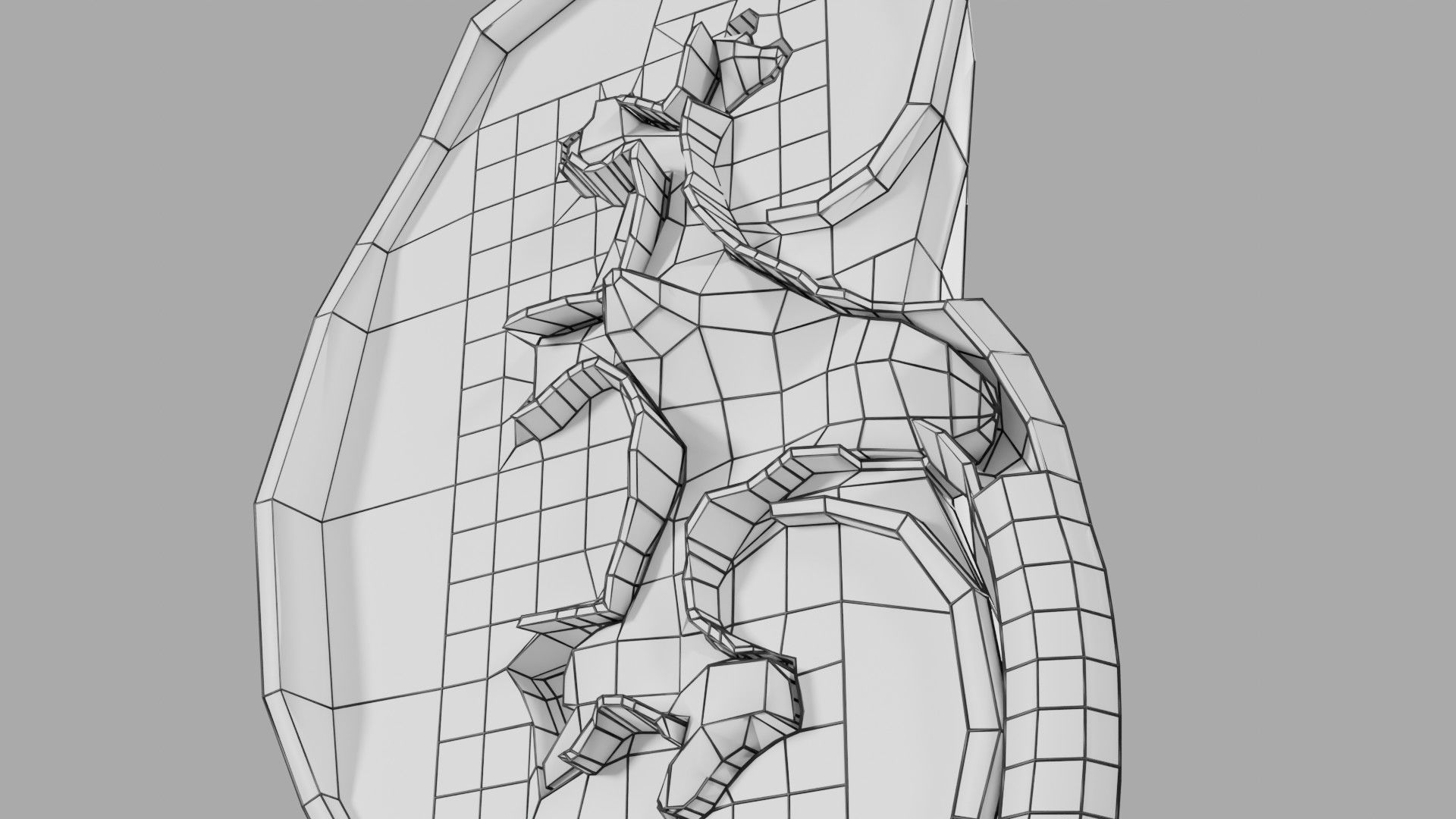 Kidney stone nephrolithiasis Staghorn calculus Low-poly 3D model_30