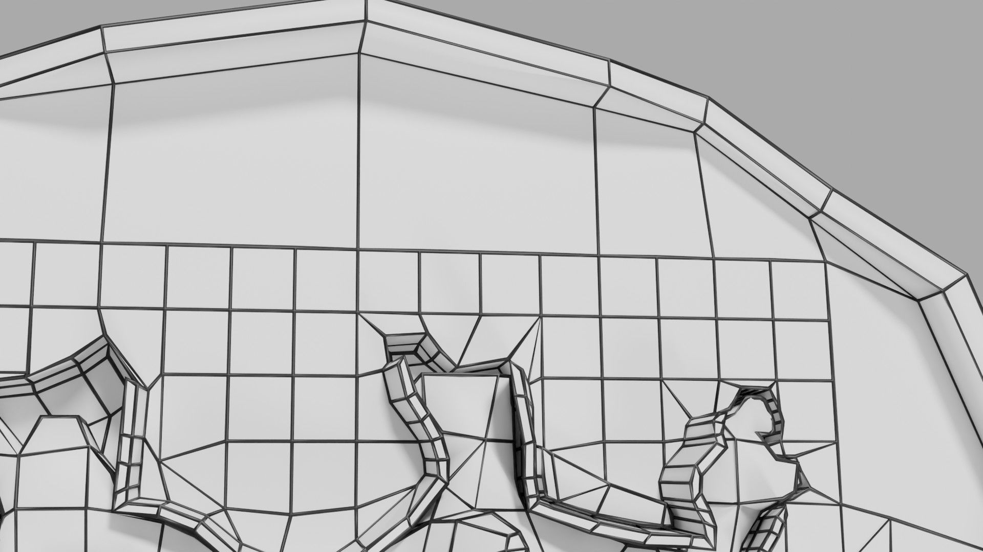 Kidney stone nephrolithiasis Staghorn calculus Low-poly 3D model_27