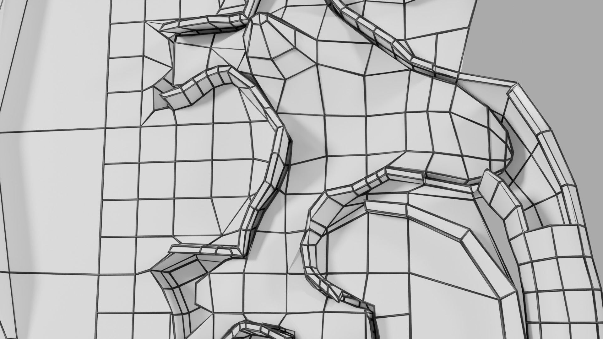 Kidney stone nephrolithiasis Staghorn calculus Low-poly 3D model_26