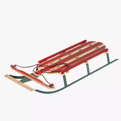 Wooden snow sled