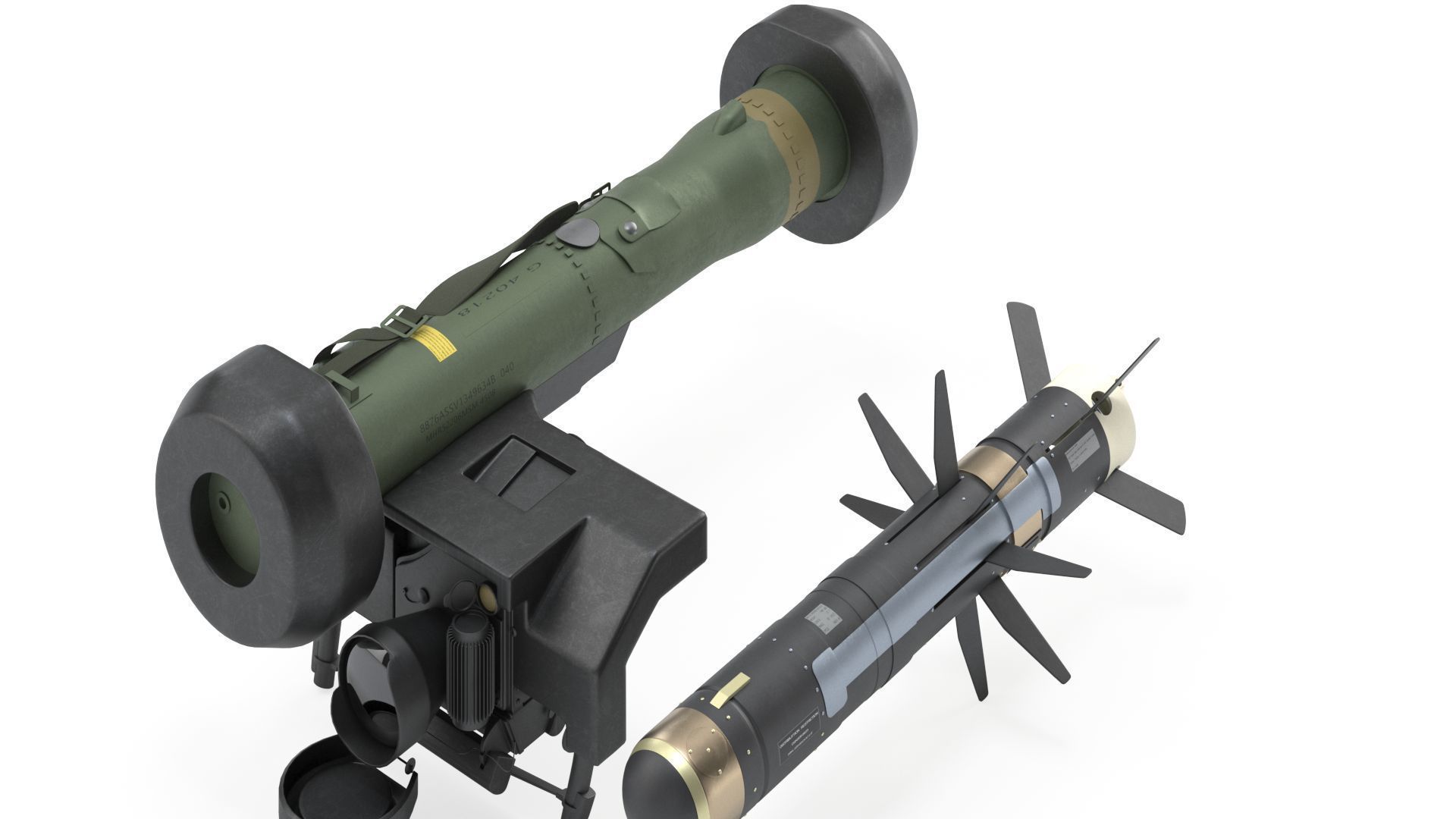 Javelin FIM Stinger Missile Launcher and Missile Collection _13