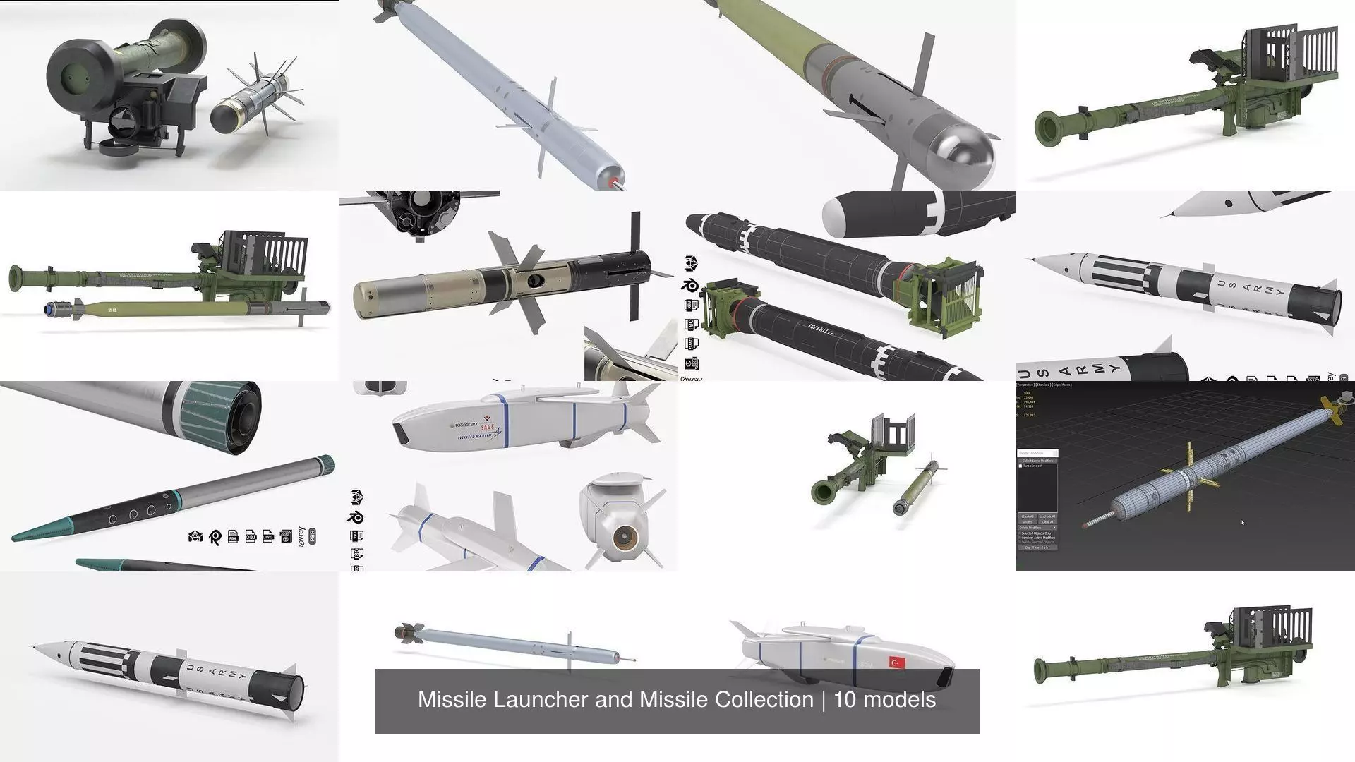 Javelin FIM Stinger Missile Launcher and Missile Collection _0