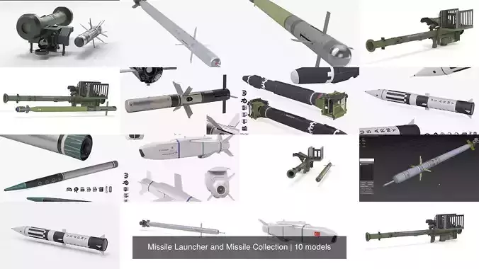 Javelin FIM Stinger Missile Launcher and Missile Collection 