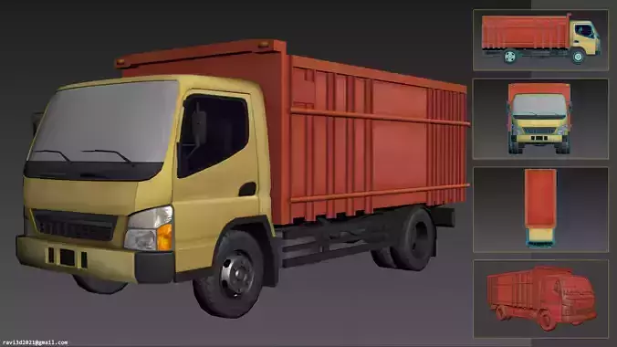 Truck 3d lowpoly design