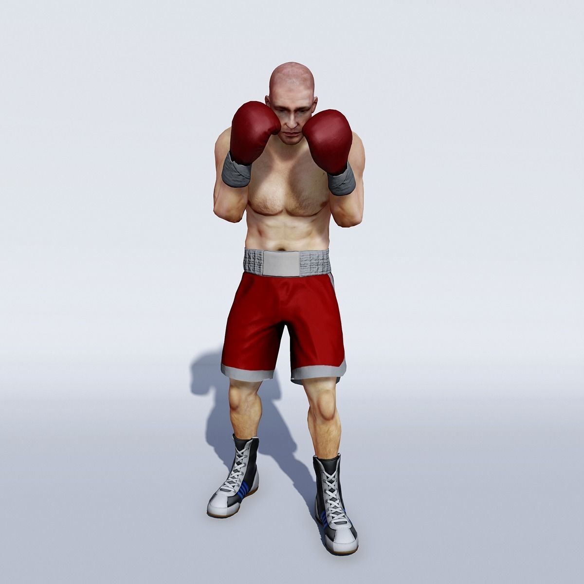 3D model Professional heavyweight boxer VR / AR / low-poly rigged ...