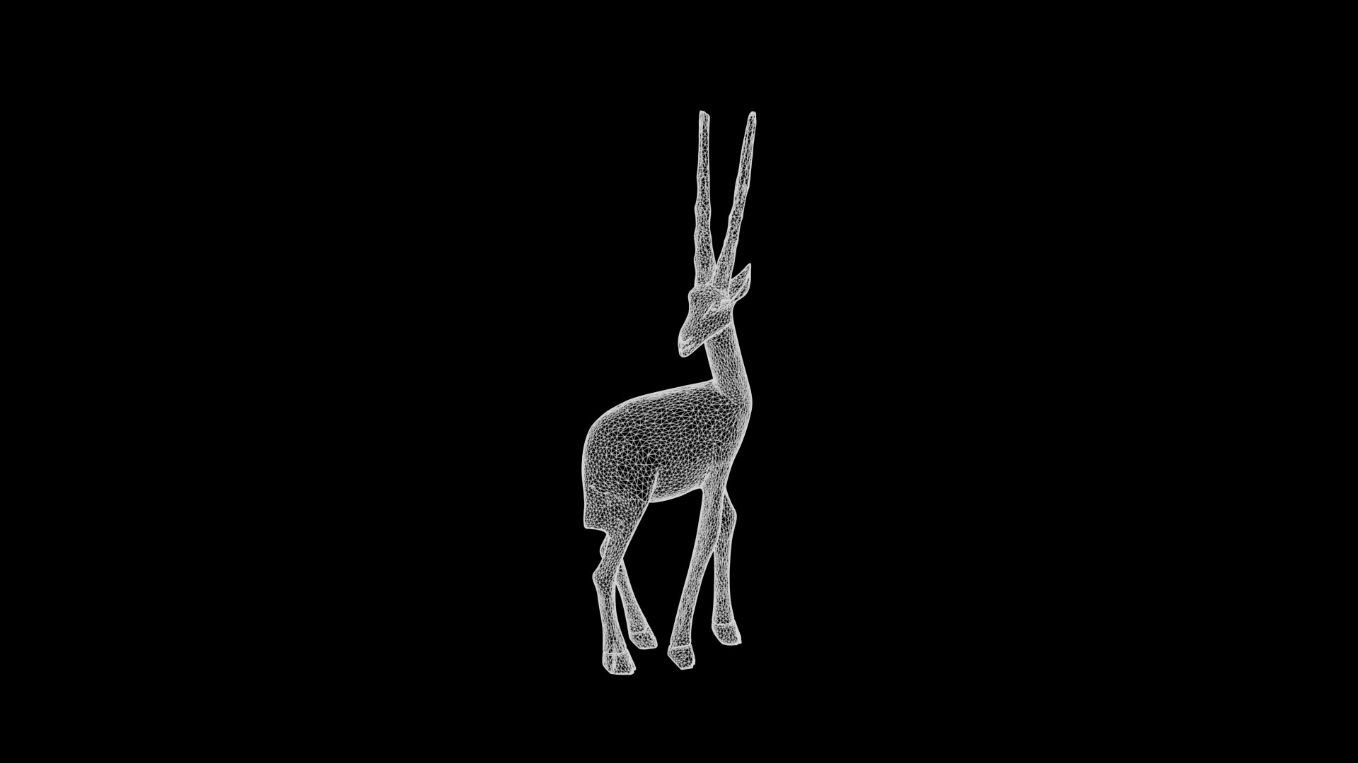 Anydrafts Wooden antelope 01 Low-poly 3D model_3