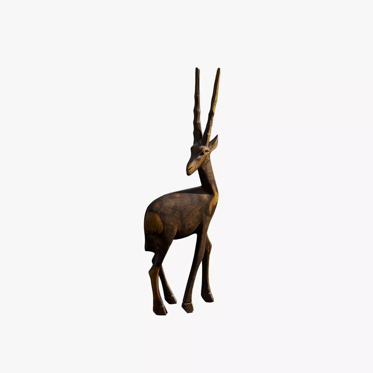 Anydrafts Wooden antelope 01 Low-poly 3D model_0