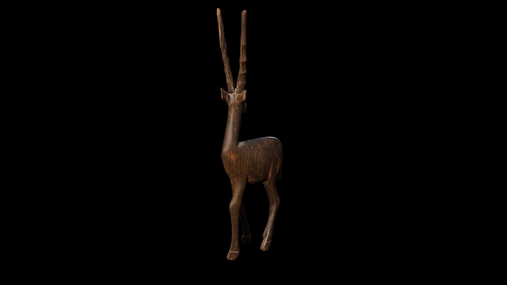 Anydrafts Wooden antelope 01 Low-poly 3D model_8
