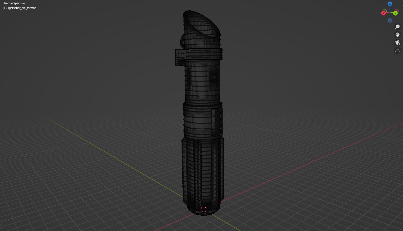 Darth Vader lightsaber three fourth scale STL 3D print model_7