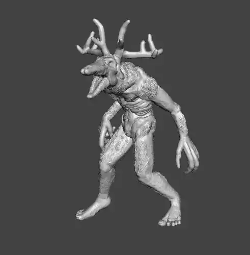 WENDIGO SHAPESHIFTER MINIATURE MODEL HORROR FANTASY GAME RPG DND 3D print model