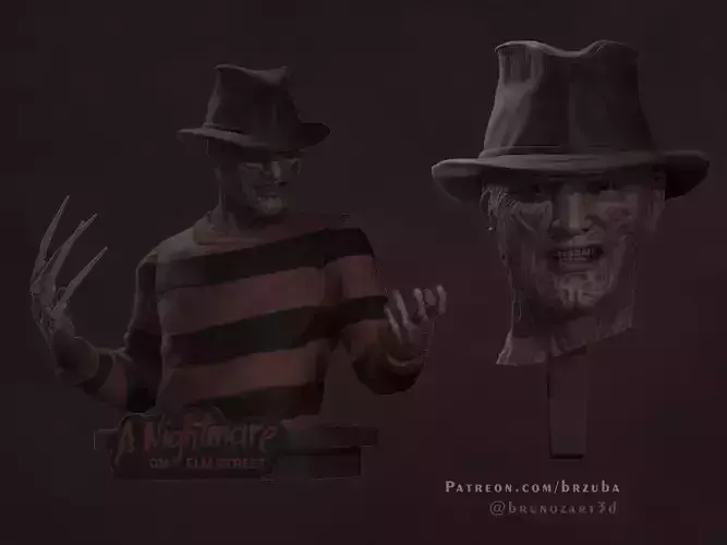 Freddy Krueger Bust 3D print model
