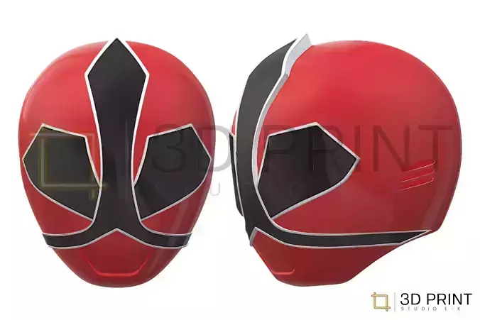 Power Rangers Samurai Red Ranger helmet 3D print model