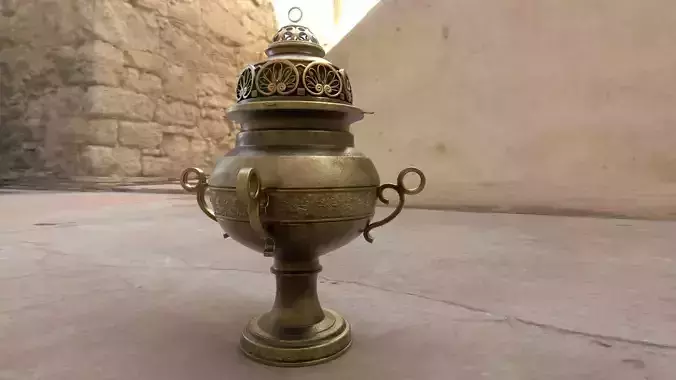 Antique Brass Pot