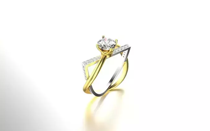 women ring Diamonds 3d print model