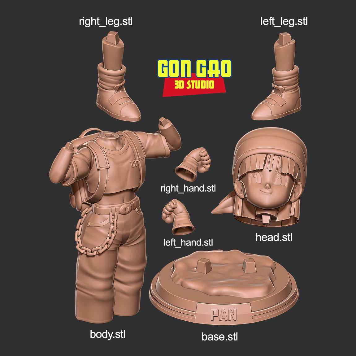 Kid Pan - Dragon Ball 3D print model_2