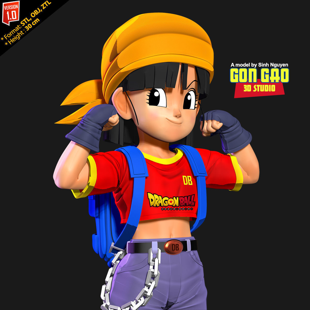 Kid Pan - Dragon Ball 3D print model_5