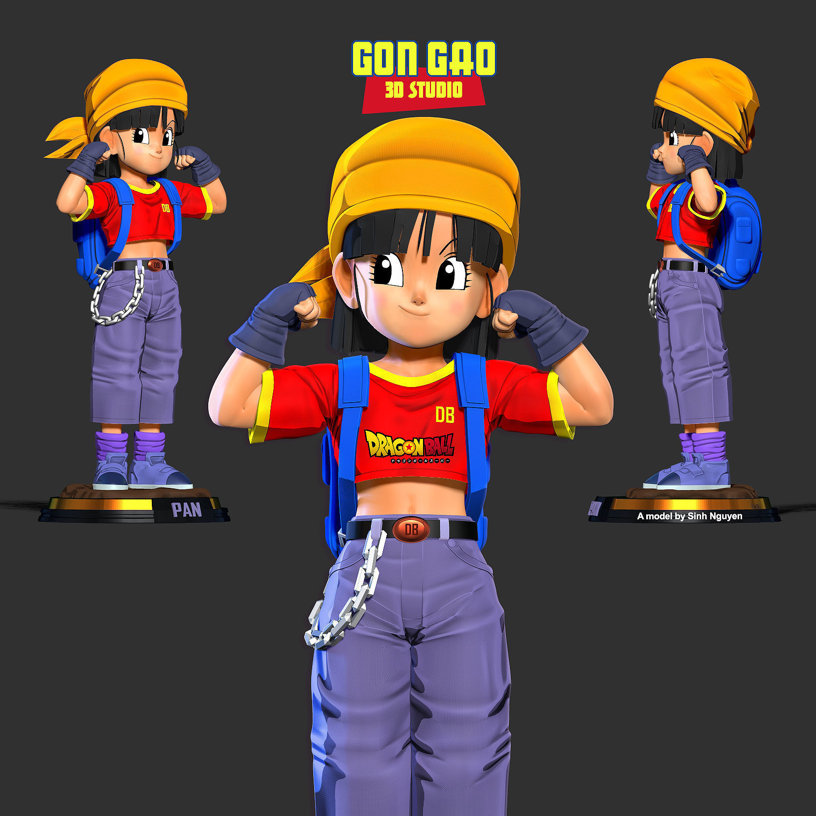 Kid Pan - Dragon Ball 3D print model_1