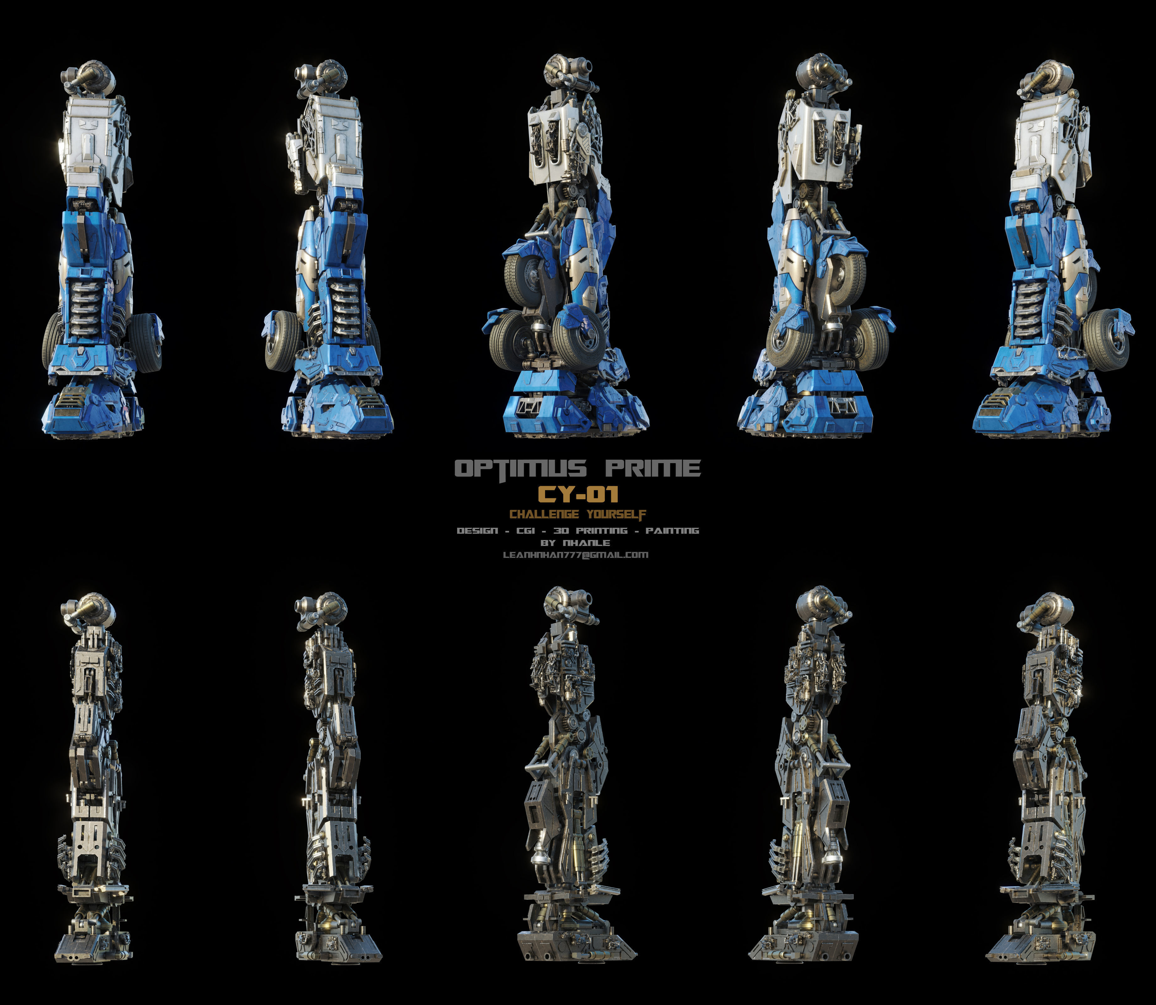 Optimus prime Print 3d 3D print model_14