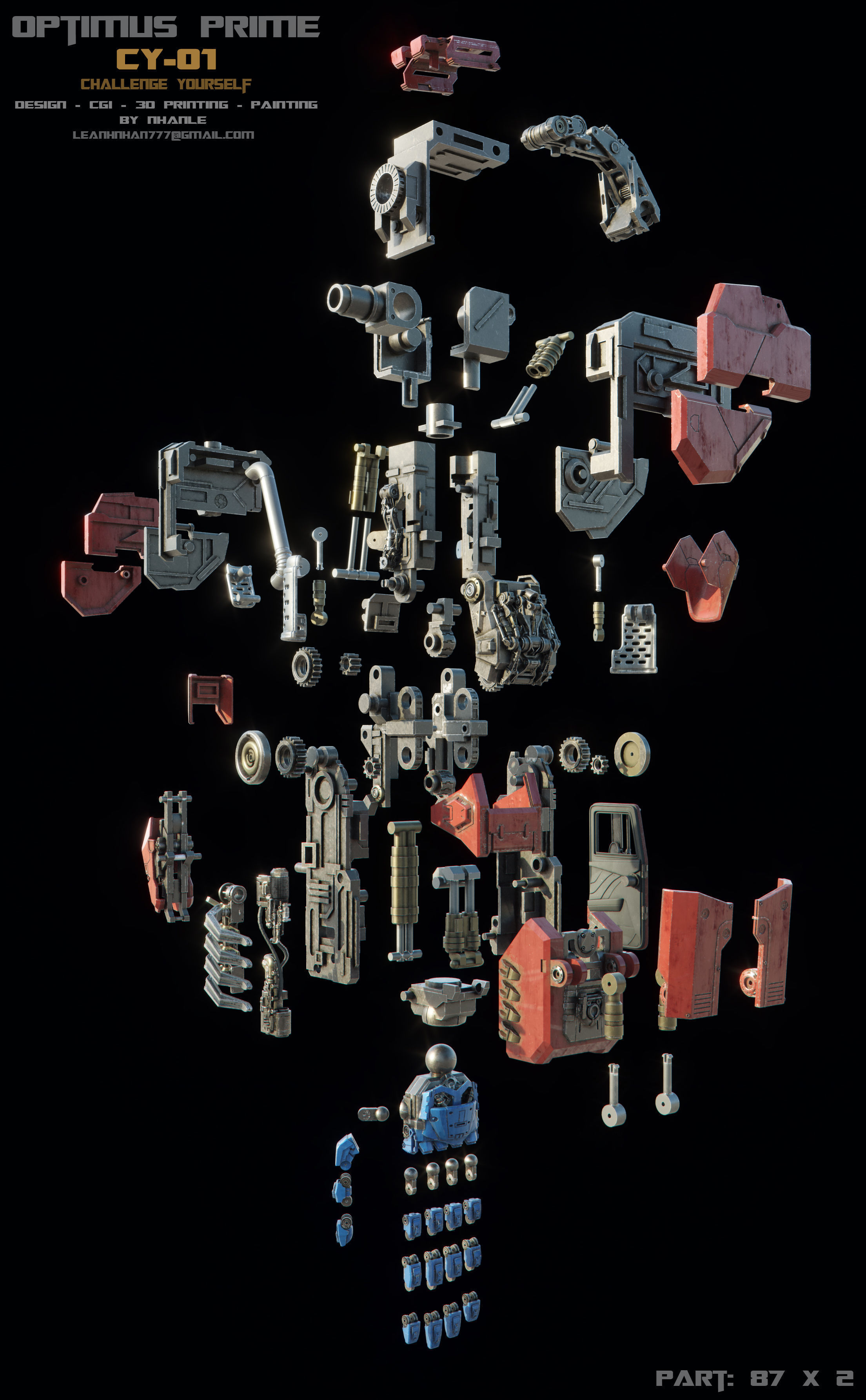 Optimus prime Print 3d 3D print model_13