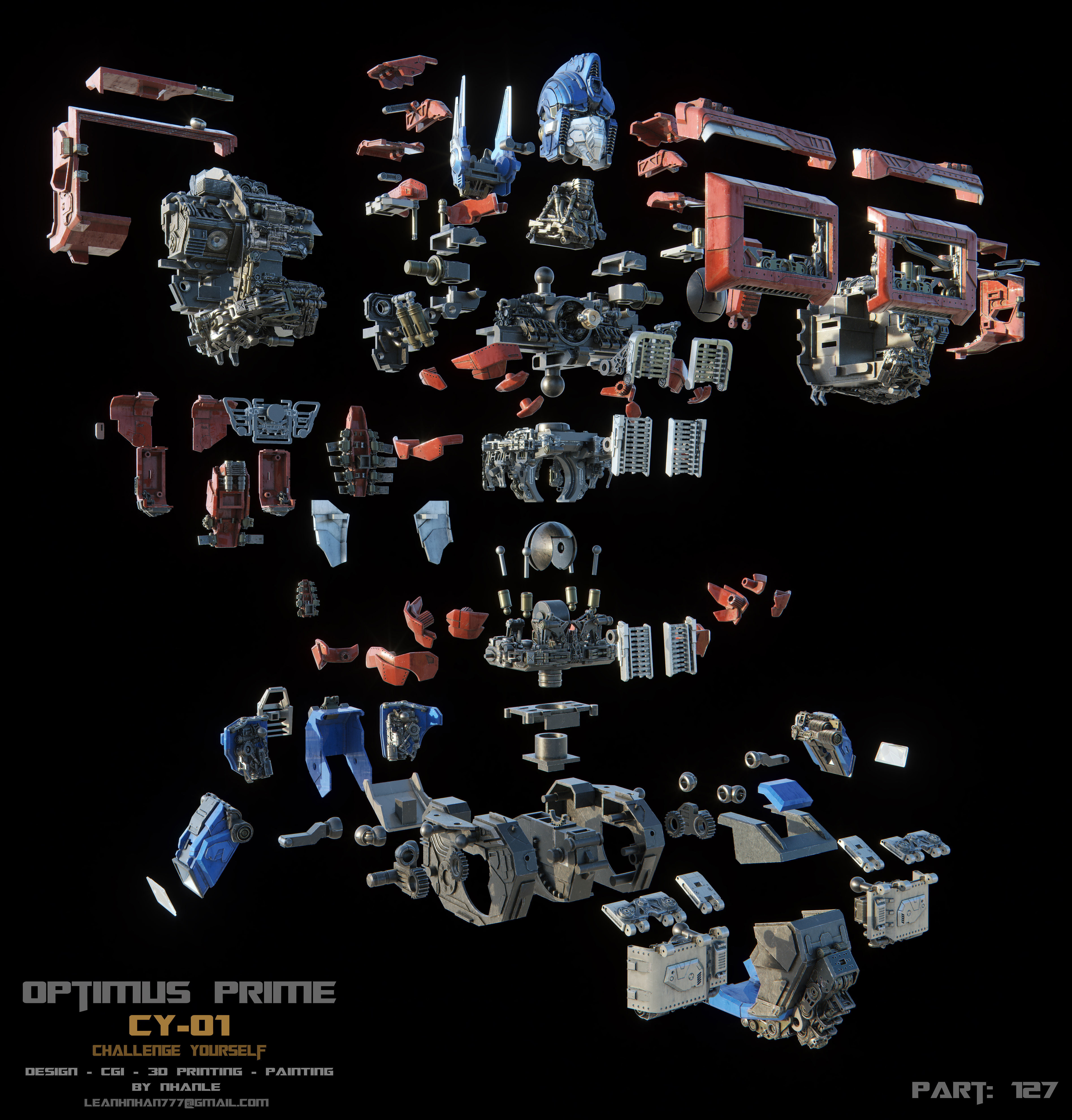 Optimus prime Print 3d 3D print model_11