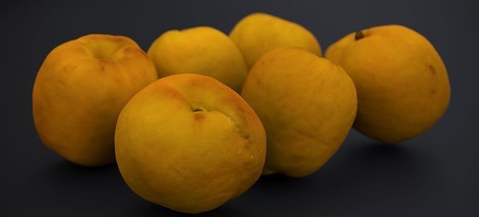 JAPANESE KAKI PEACH 2024 3D model 7