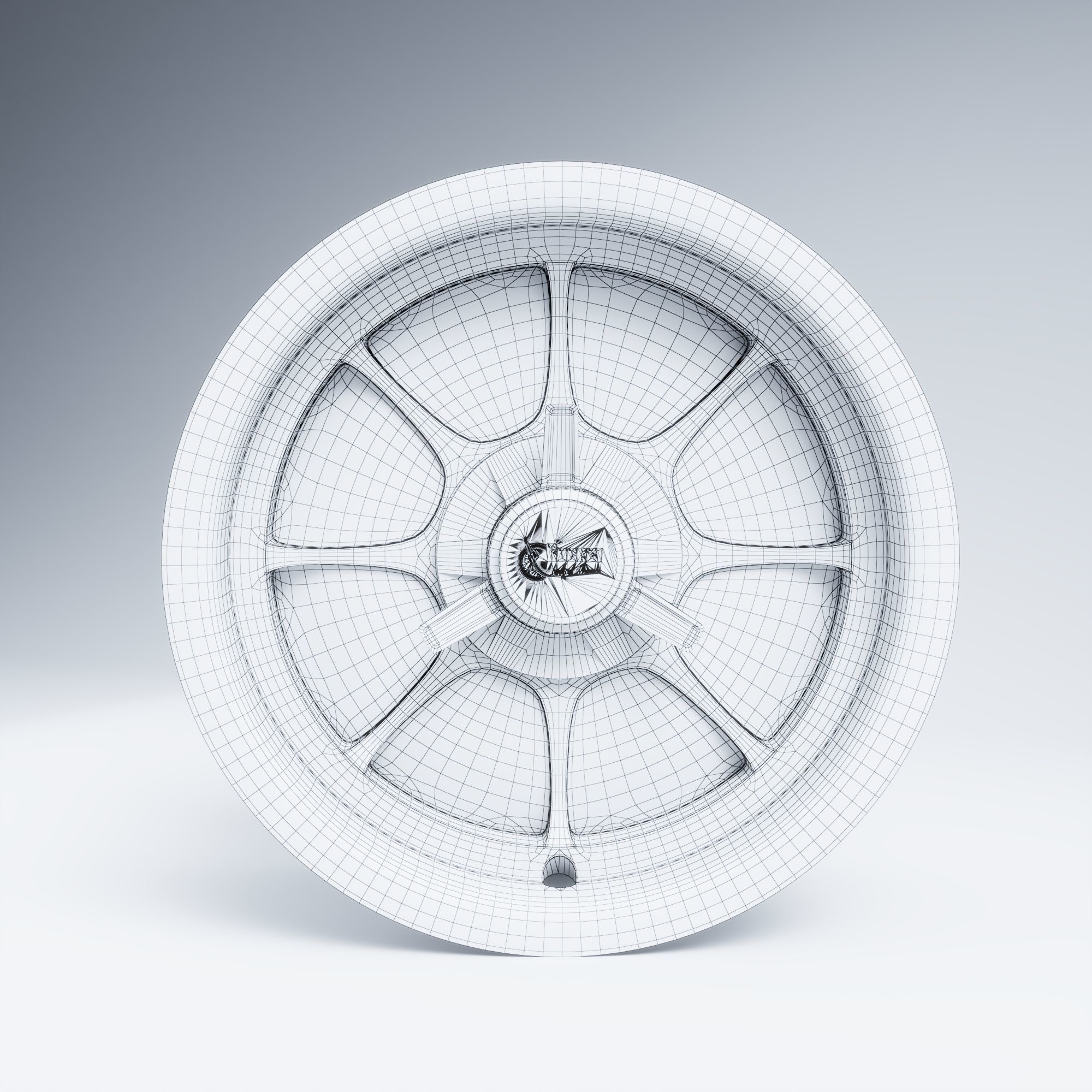 Rocket Racing Wheels Fire Low-poly 3D model_27